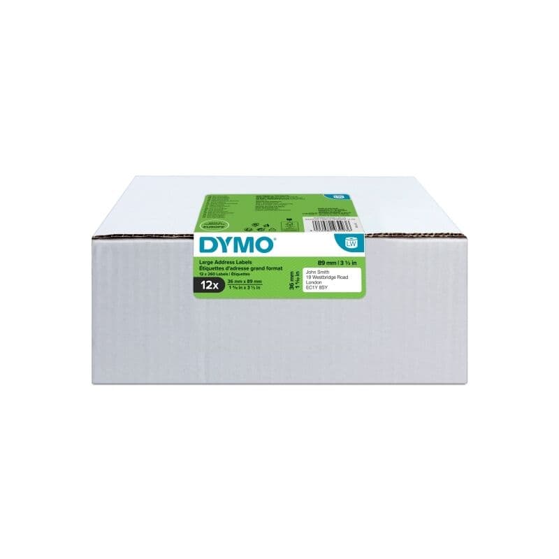 DY LW Lg Add Label 36X89mm Pk12