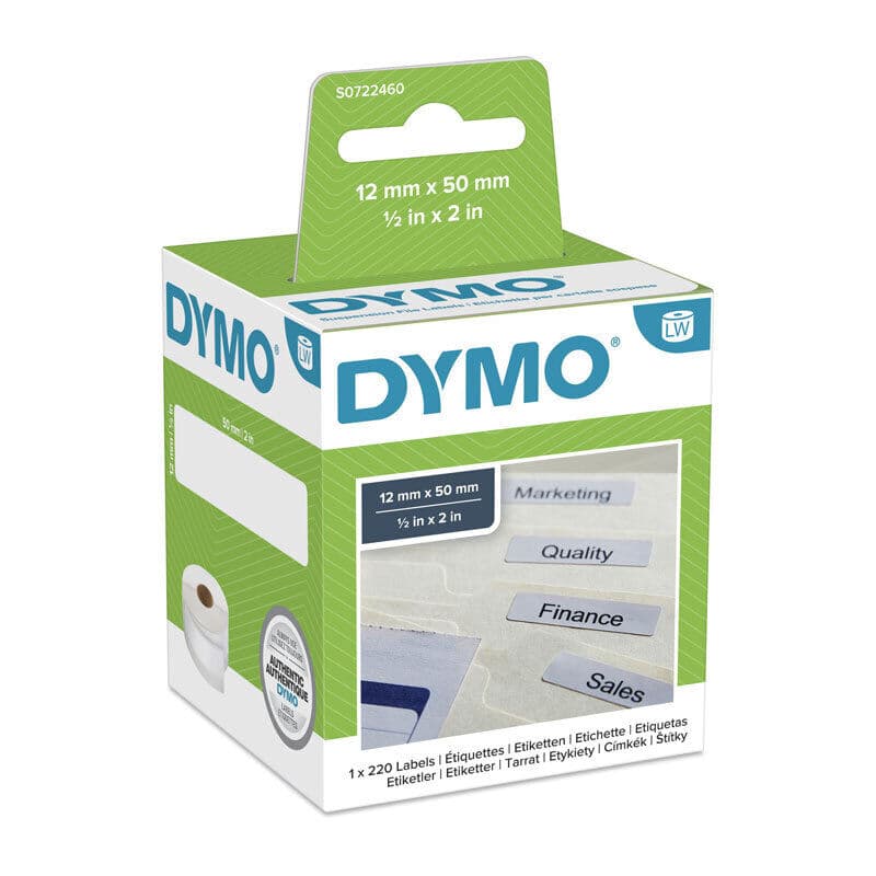 Dymo LW File Label 12mm x 50mm, Dymo, at FetchInk Australia