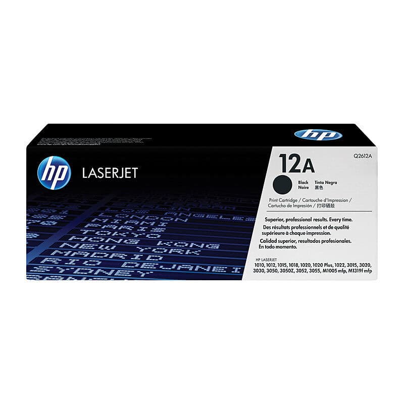 3-Pack HP #12A Black Toner Q2612A