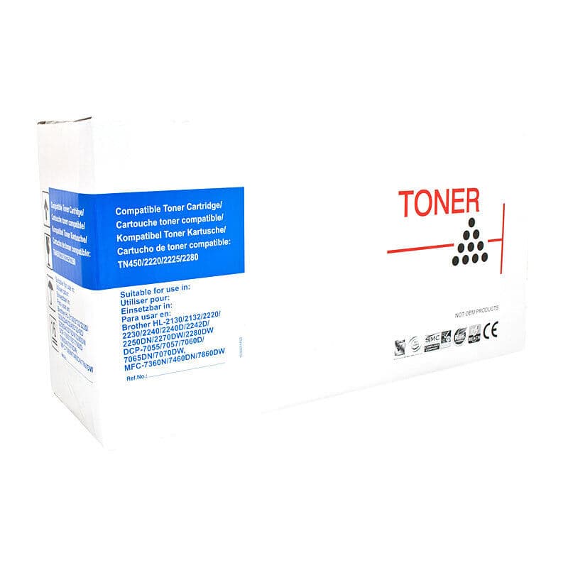 3-Pack Compat Brother TN2250 Cart by White Box — Buy at FetchInk Australia