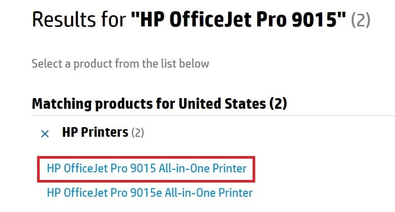 HP OfficeJet Pro 9015 printer — compatible cartridges at FetchInk